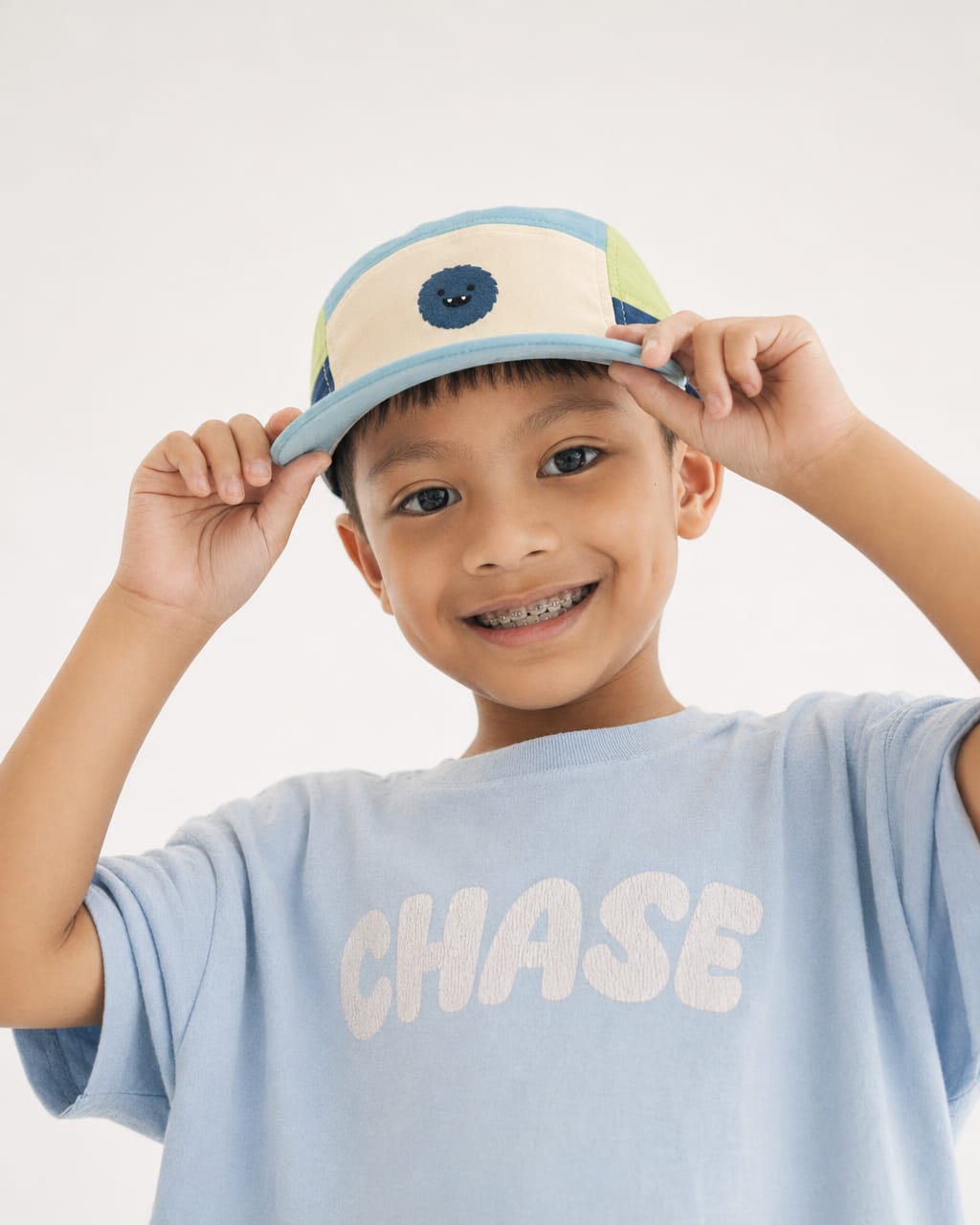 LM 5-Panel Hat in Blue/Green
