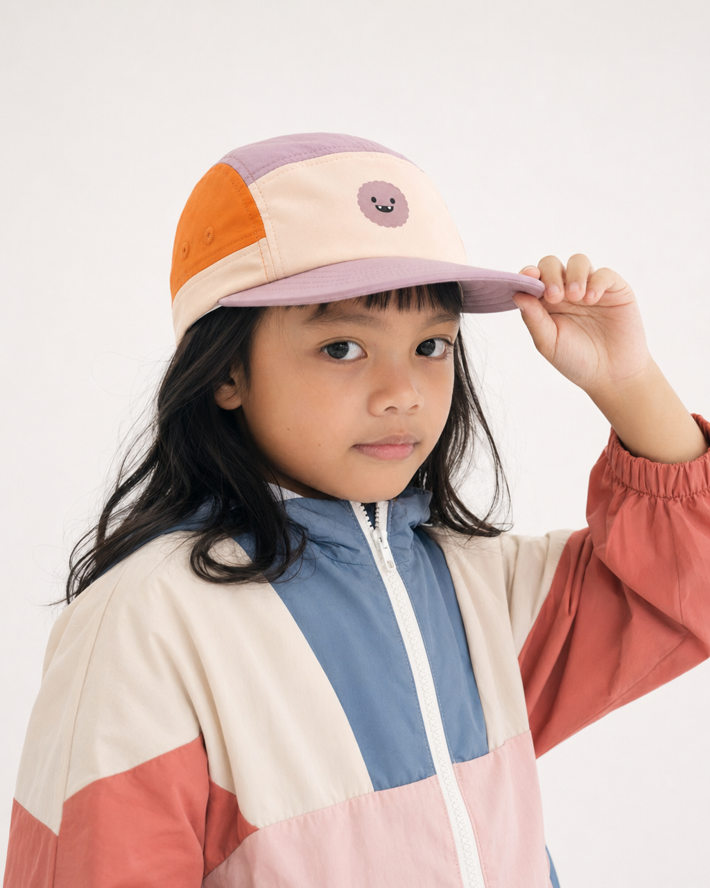 LM 5-Panel Hat in pink/orange